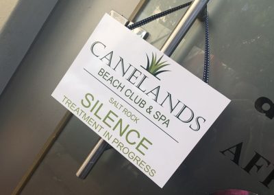 Spa “Do not disturb” sign