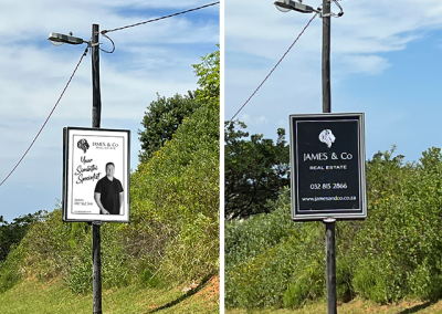 Street pole advertising