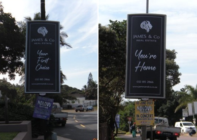 Street pole advertising