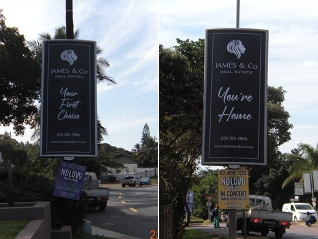 Street pole advertising