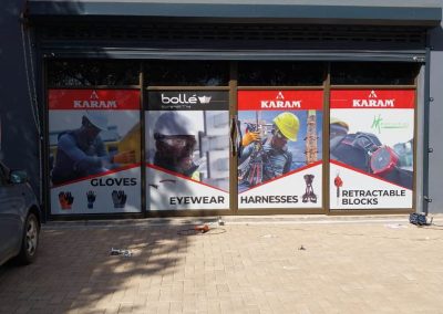 Shop front window signage