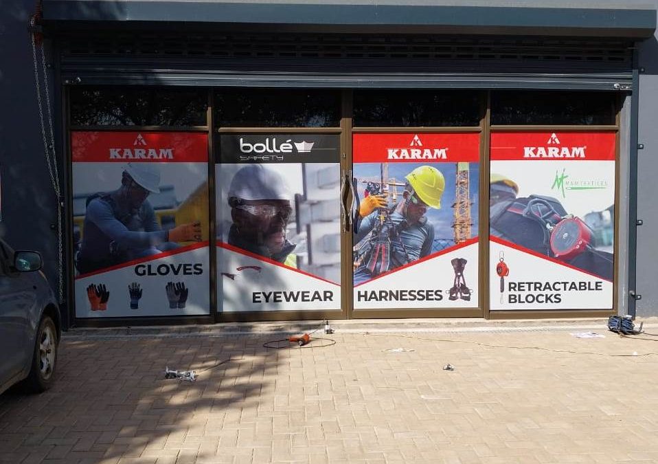 Shop front window signage