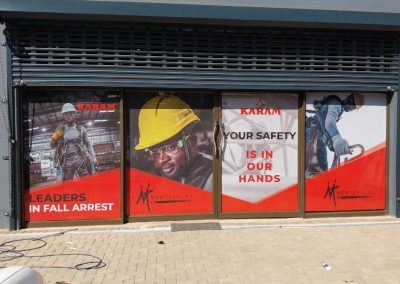 Shop front window signage