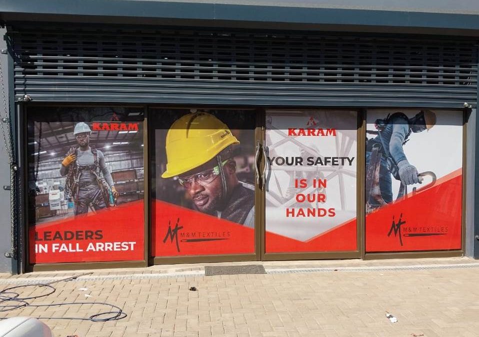 Shop front window signage